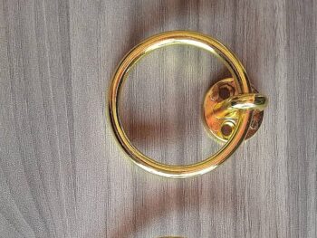 Gold Circular Ring on Flat Base 60mm - 20pairs